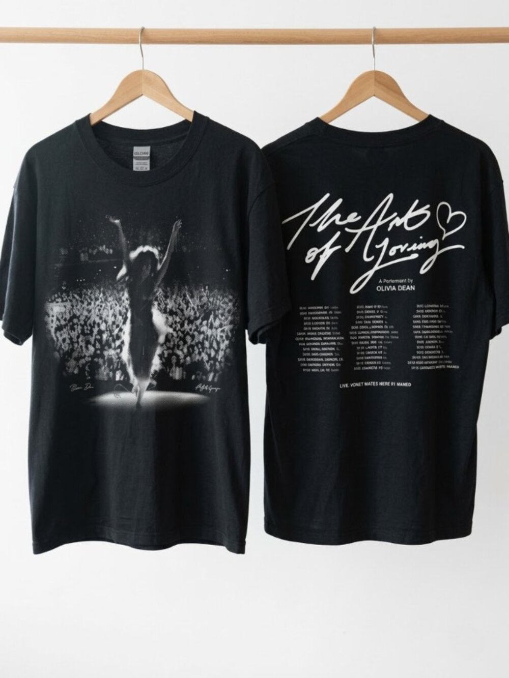 Olivia Dean The Art of Loving Tour T-Shirt Black Reprint